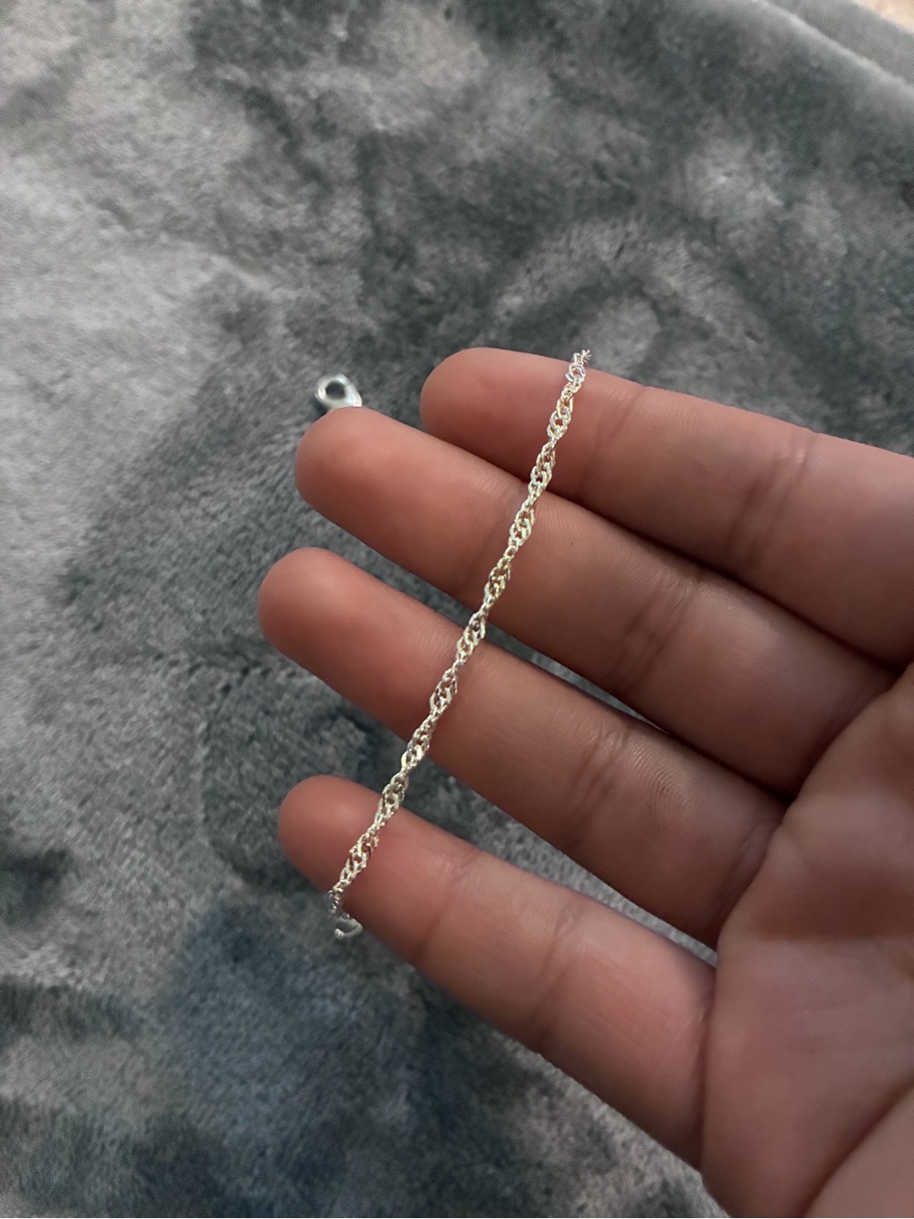 SILVER ROPE CHAIN BRACELET - Picture 3 of 3